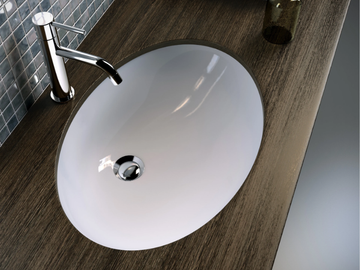 SOTTOPIANO - Undermount oval washbasin by Olympia Ceramica - view 2